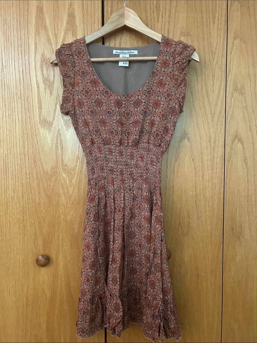 American Rag Rust Paisley Midi Dress